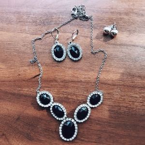 Black and Rhinestone Costume Set